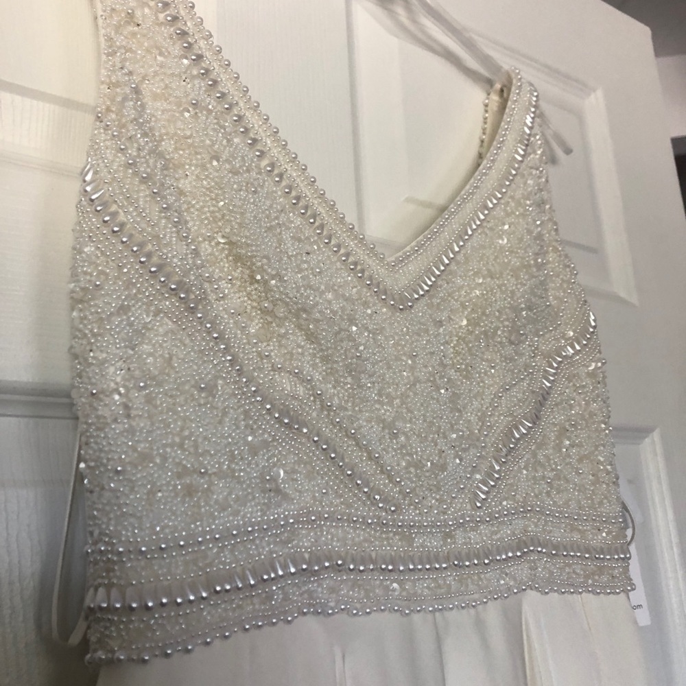 Beaded Theia wedding dress